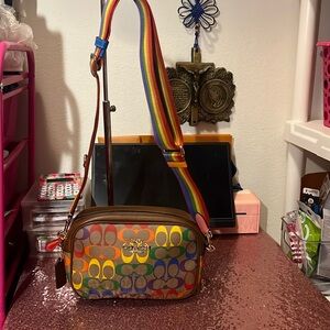 Coach Jamie Camera Bag In Rainbow Signature Canvas